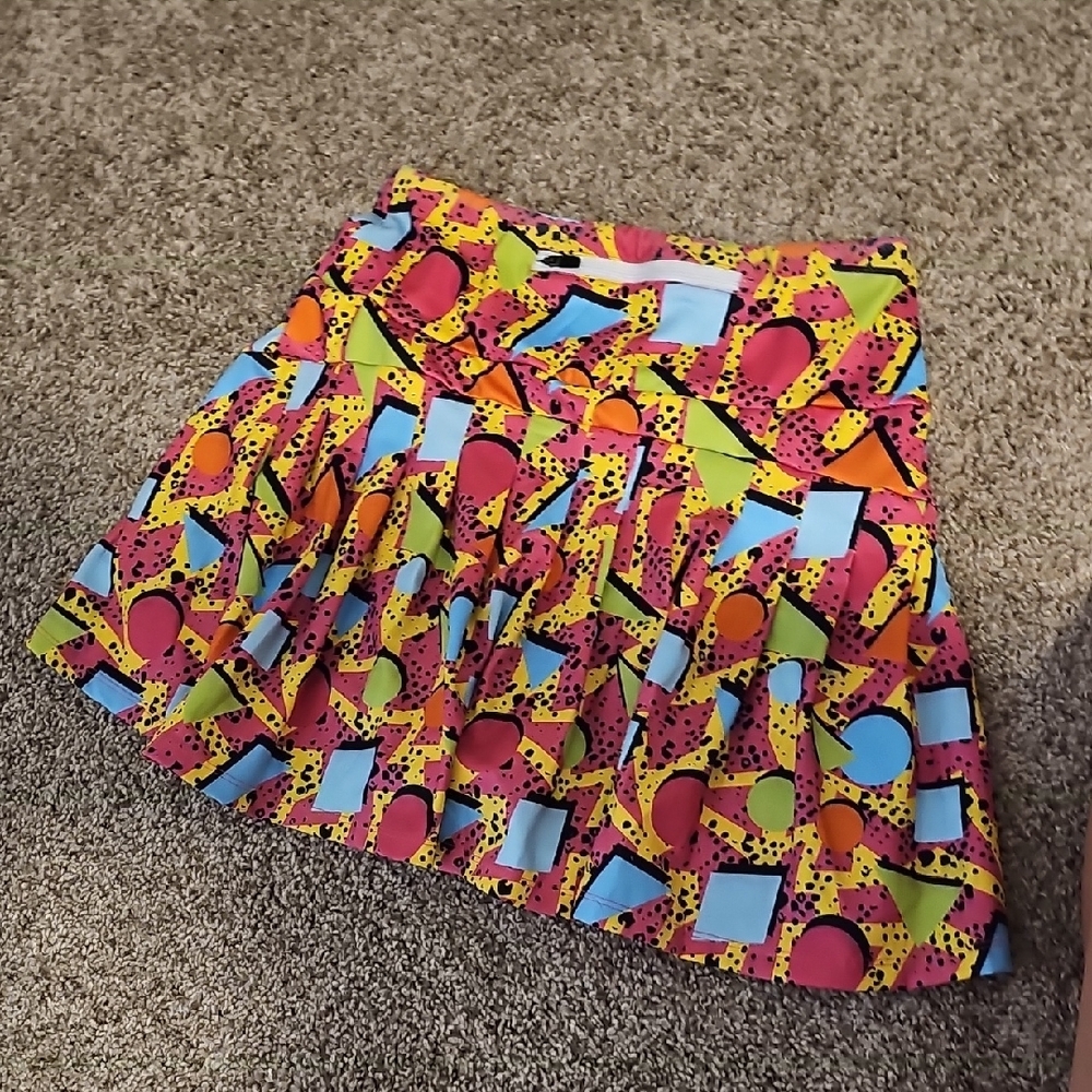 Colorful Geometric Pattern Skirt - Picture 4 of 4